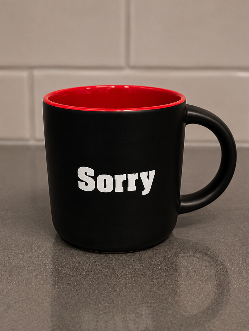 “Sorry” Coffee Mug